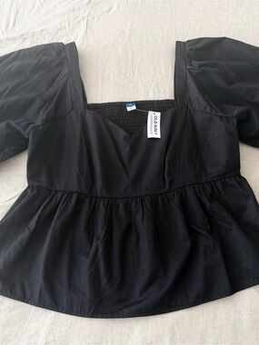 NEW Poplin Peplum Top